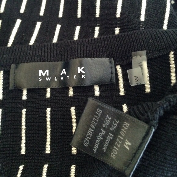 M.A.K Black white fit flare knit dress - Picture 4 of 7